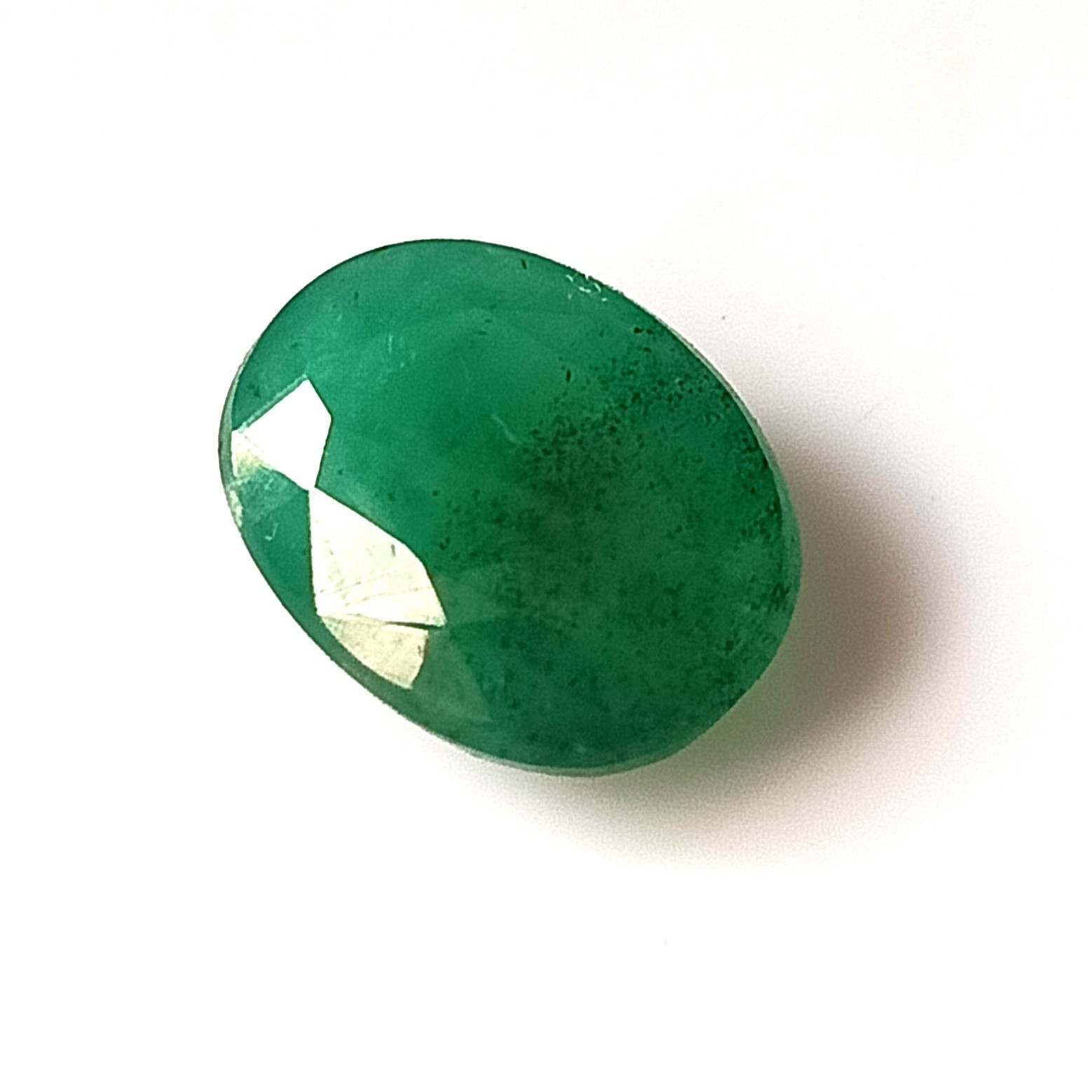 4.05 Carat Natural Untreated Emerald Oval Cut Faceted Loose Gemstone 9.7X12.5 mm