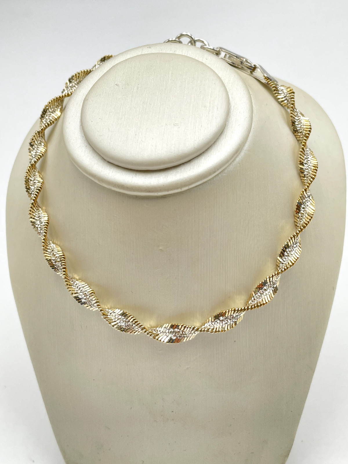 STERLING SILVER 925 ITALY 8″ DNA CHAIN 4 mm Wide BRACELET 5.3g