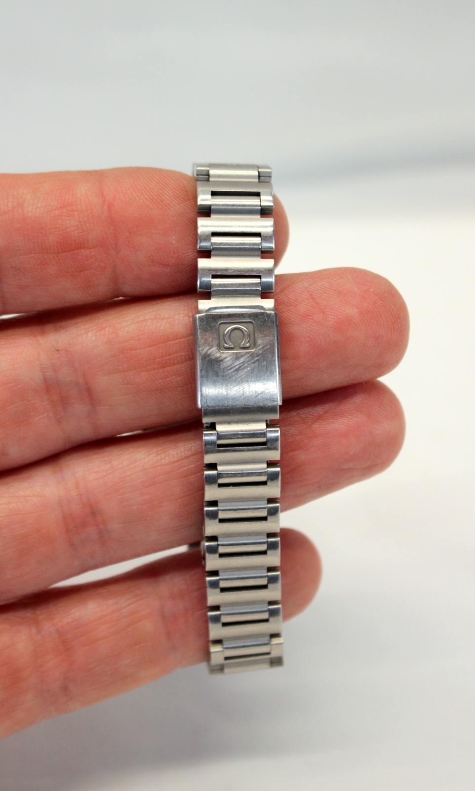 Ladies OMEGA GENEVE DYNAMIC Automatic Watch BLUE DIAL Signed Bracelet RUNNING!