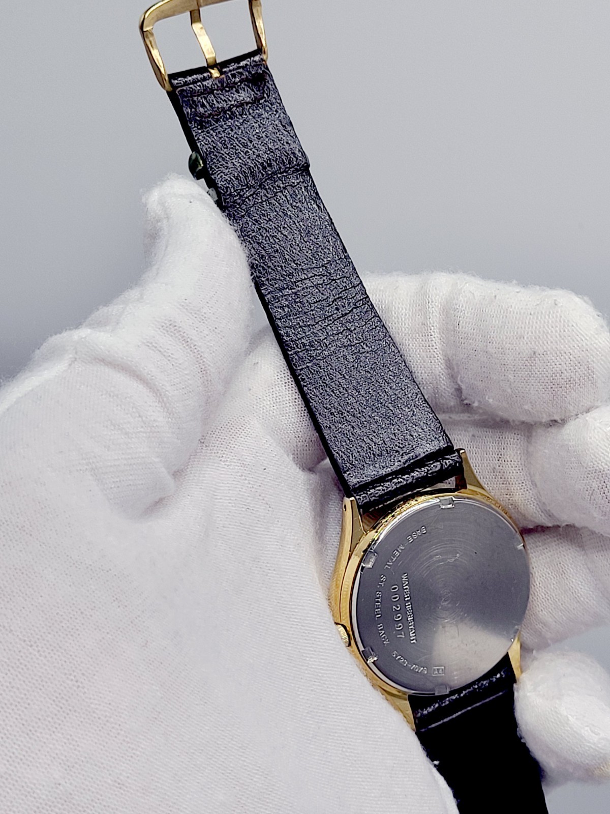 [WORKS] Seiko Watch Men 34mm Day Date Gold Dial Gold Tone Round