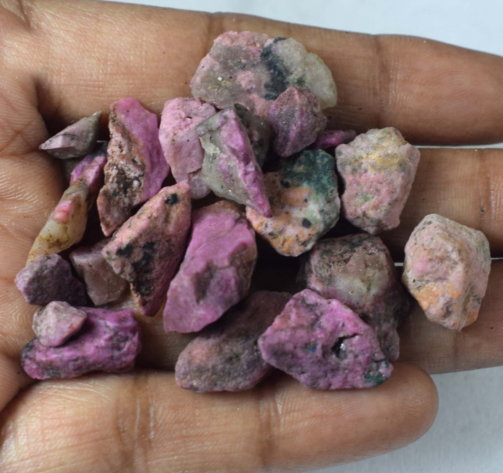 Natural 99.20 Ct Pink Ruby Gemstone Rough Lot Mineral Specimen Certified E13888