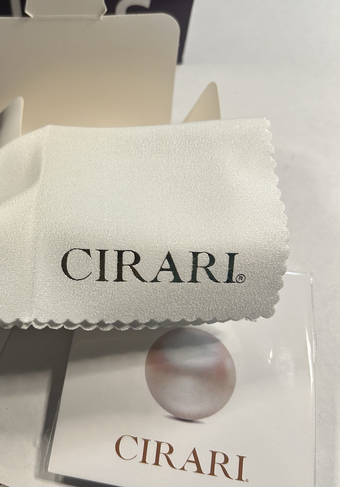 CIRARI 7.00 mm Pearl Charm With Zales Presentation Box, Gift Bag & CIRARI Cloth