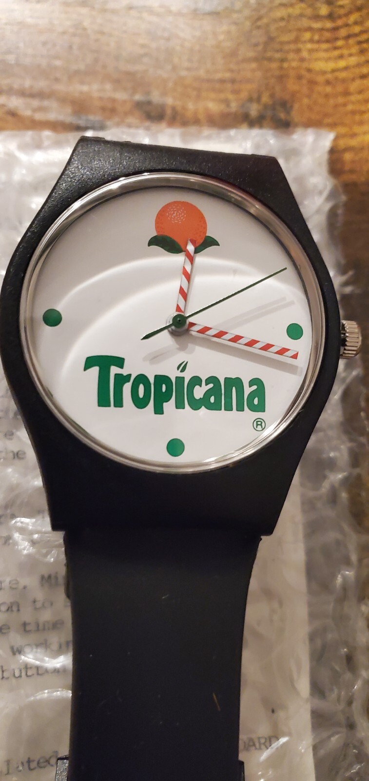 Vintage Tropicana Orange Juice Promo Watch Adult Silicone Band. YB