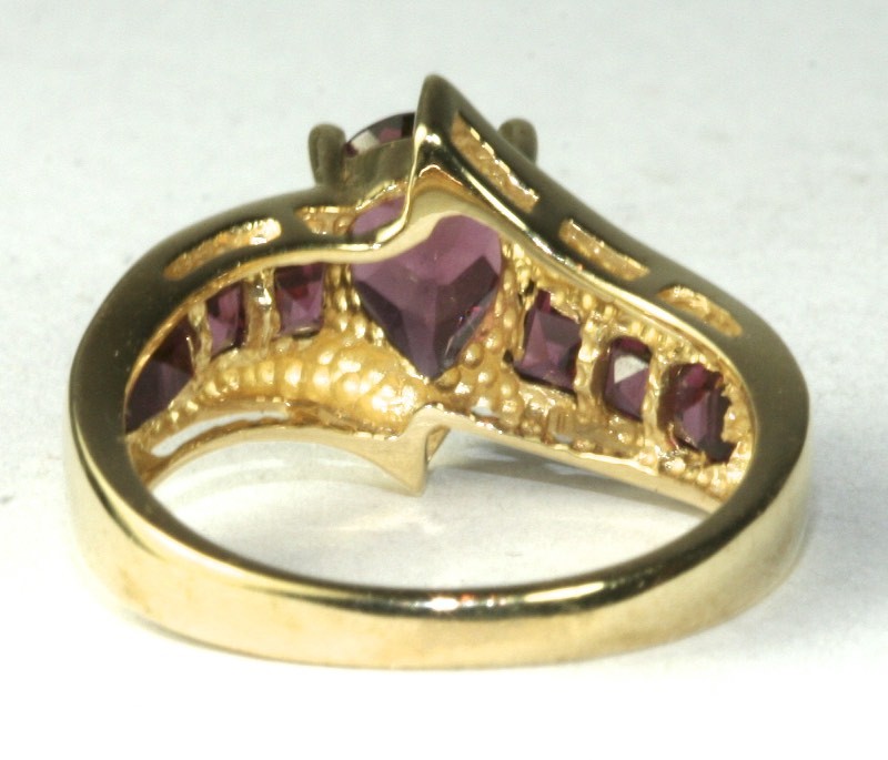 GORGEOUS 10K GOLD 2.15 CARAT PINK TOURMALINE RING SIZE 6