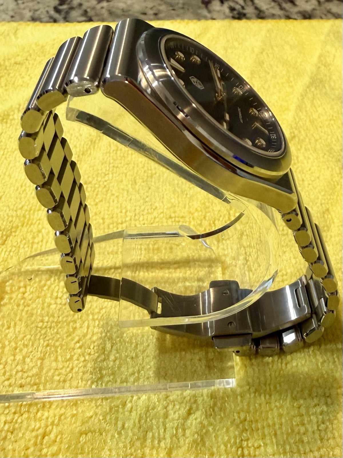 San Martin SN0149-G Miyota 90S5 Hi-Beat Gunmetal Brushed Dial Sapphire-MINT