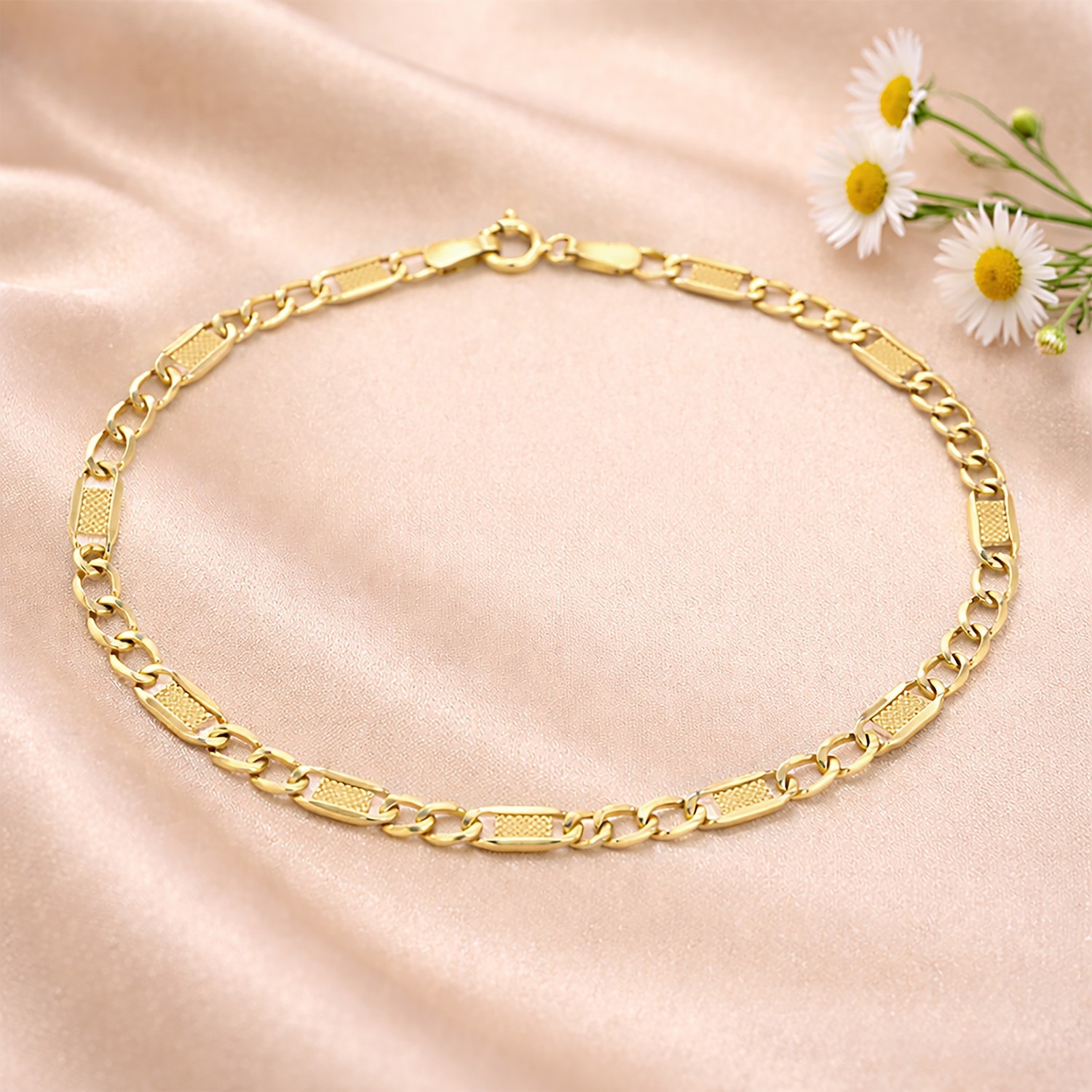 9ct Yellow Gold 7.5 Inch Valentino Bracelet by Citerna