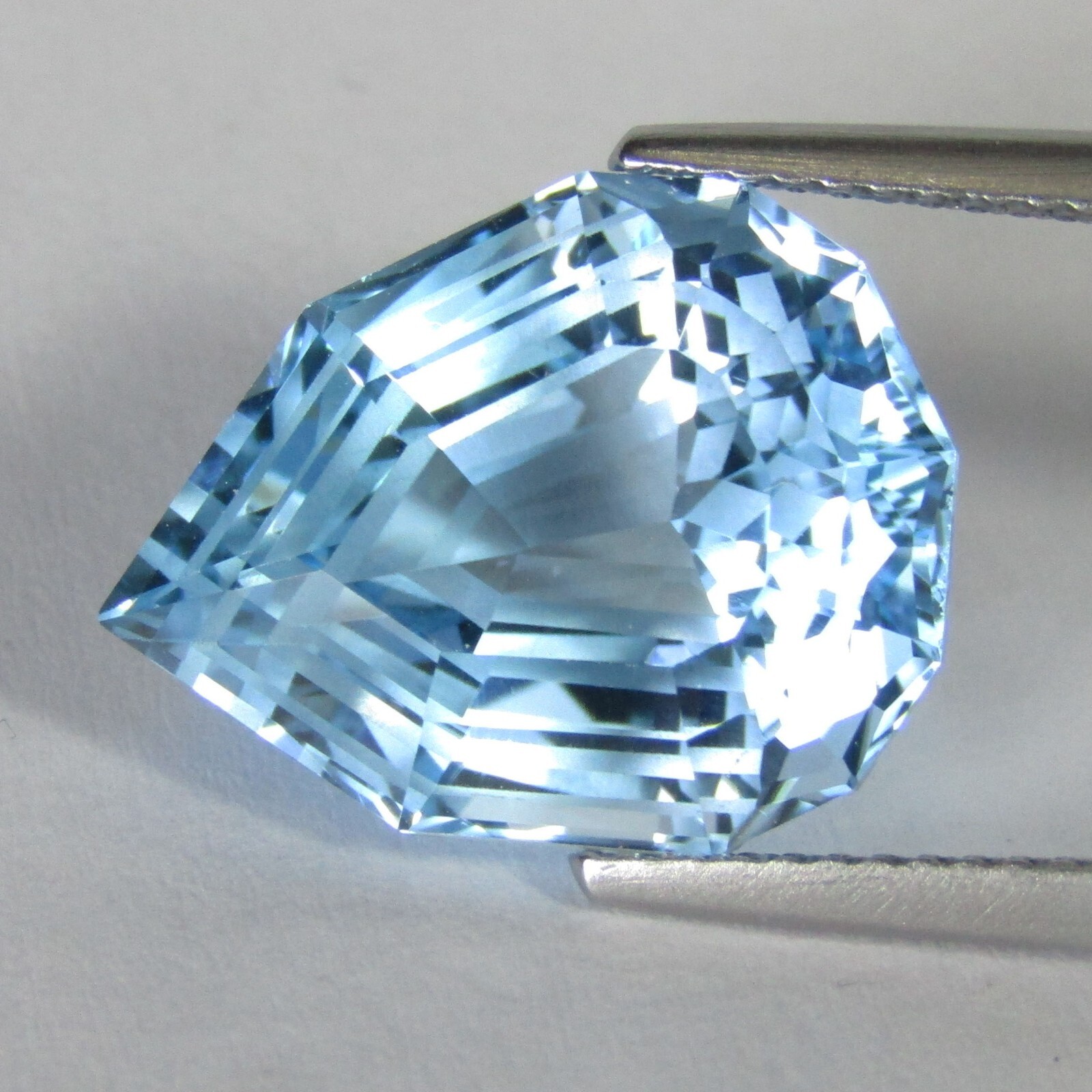 13.45Cts Glorious Natural Baby Blue Topaz 16.3x13x9.2mm Pear Fancy Cut Gemstone