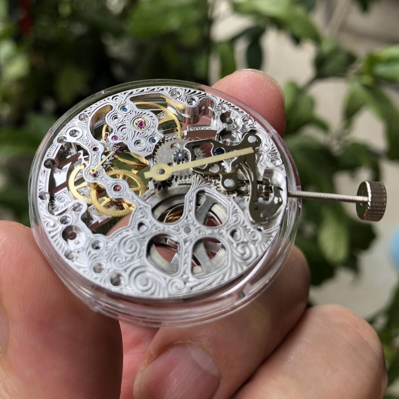 For ST3600SK Skeleton Hollow Winding Clone For ETA6497 Replacement Movement