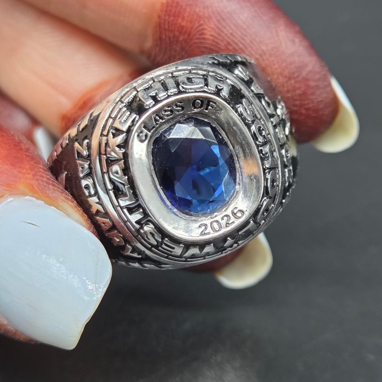 High School Class Ring Custom All Any New Year Keepsake Gift Ring In 925 Silver