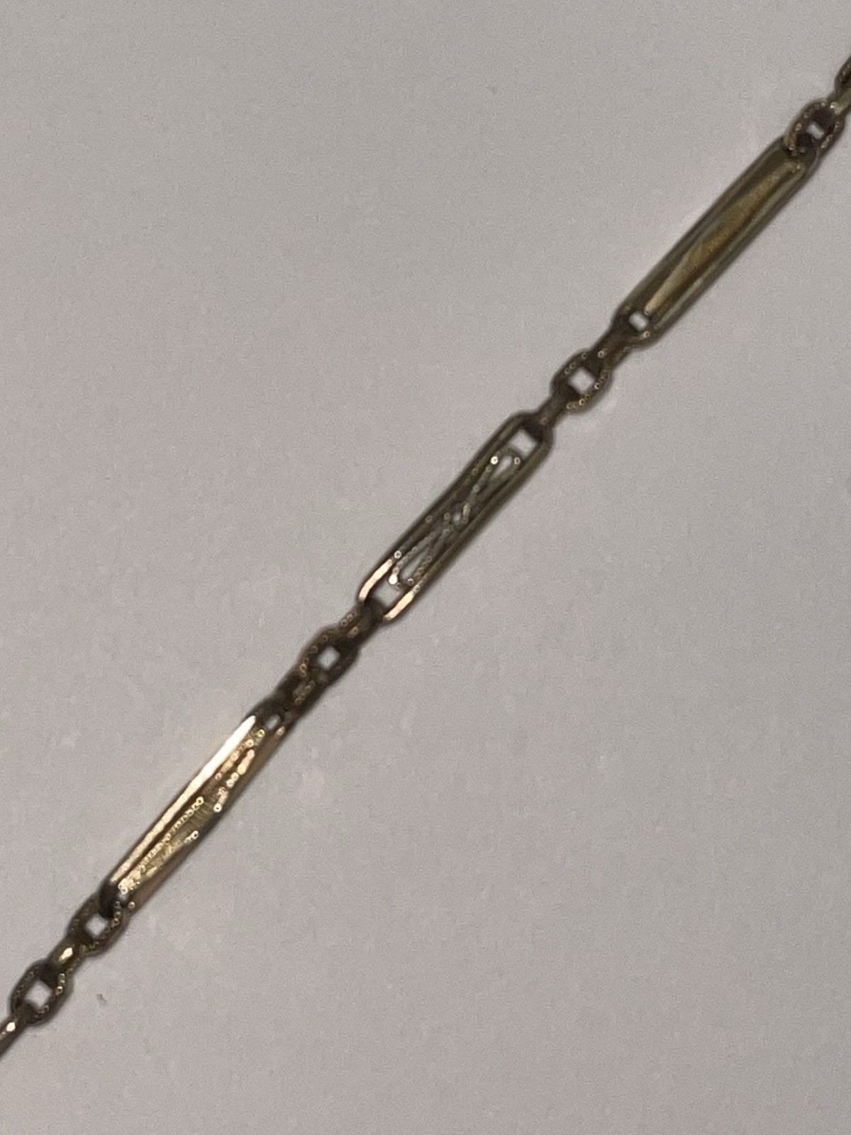 Antique 12K Gold Filled Fancy Link Albert Style Watch Chain Edwardian Art Deco