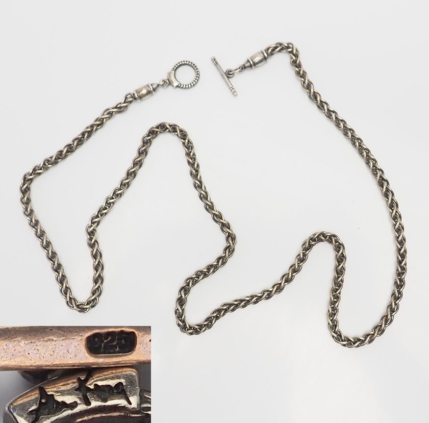 Ann King beautiful long sterling silver vintage 24 inch chain vintage necklace