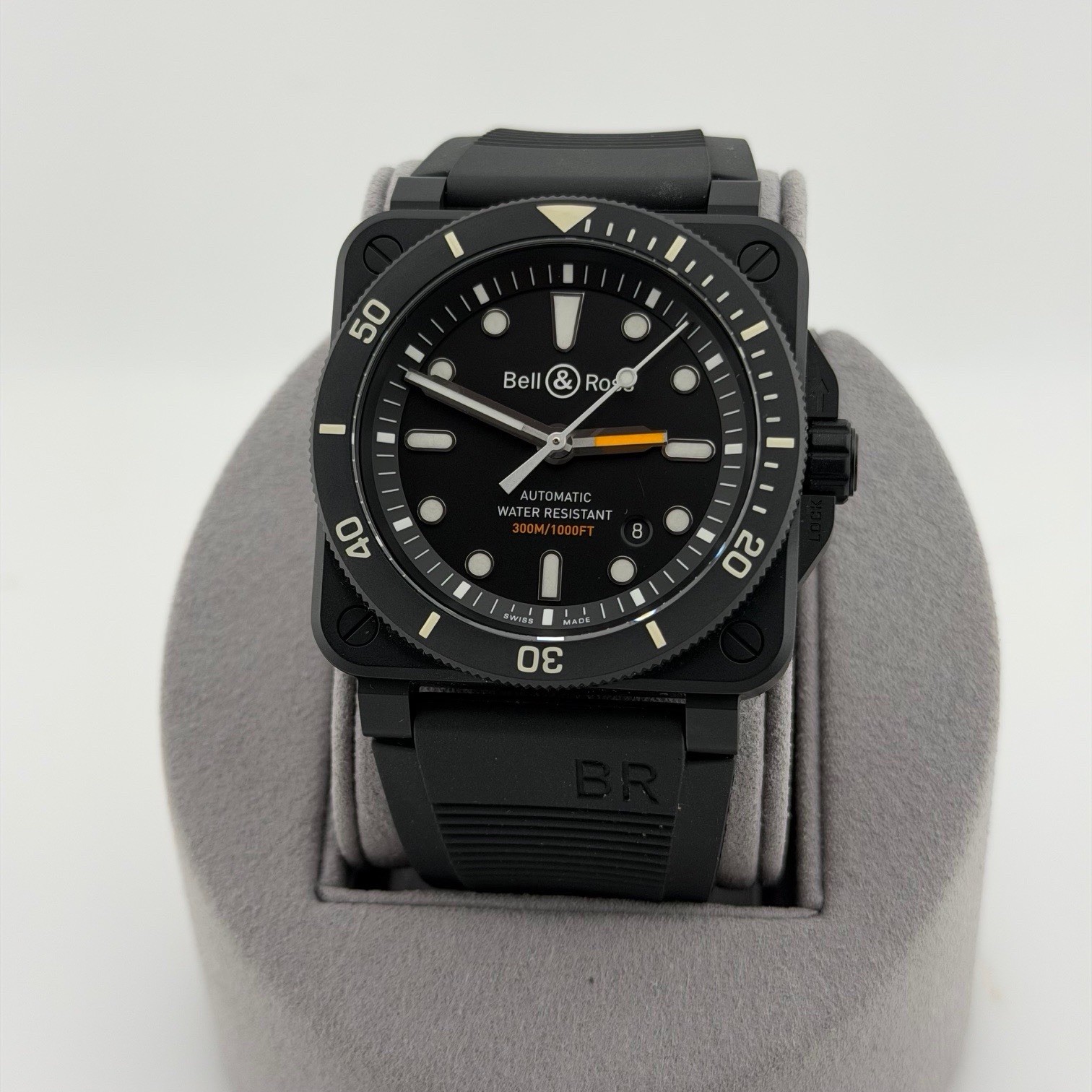 Bell & Ross BR 03-92 Diver 42mm Black Ceramic Black Dial Rubber Strap Box