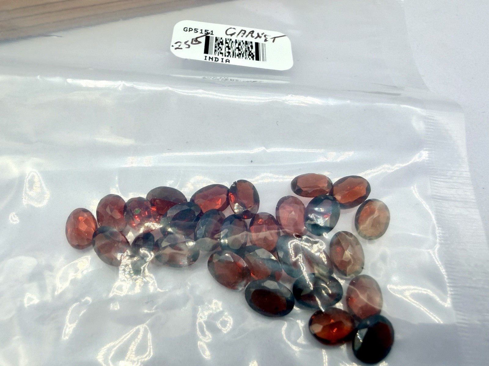 24ctw Cut Gemstones Red Garnet 5x7mm Estate Jewelry Making Lot 27 Pcs