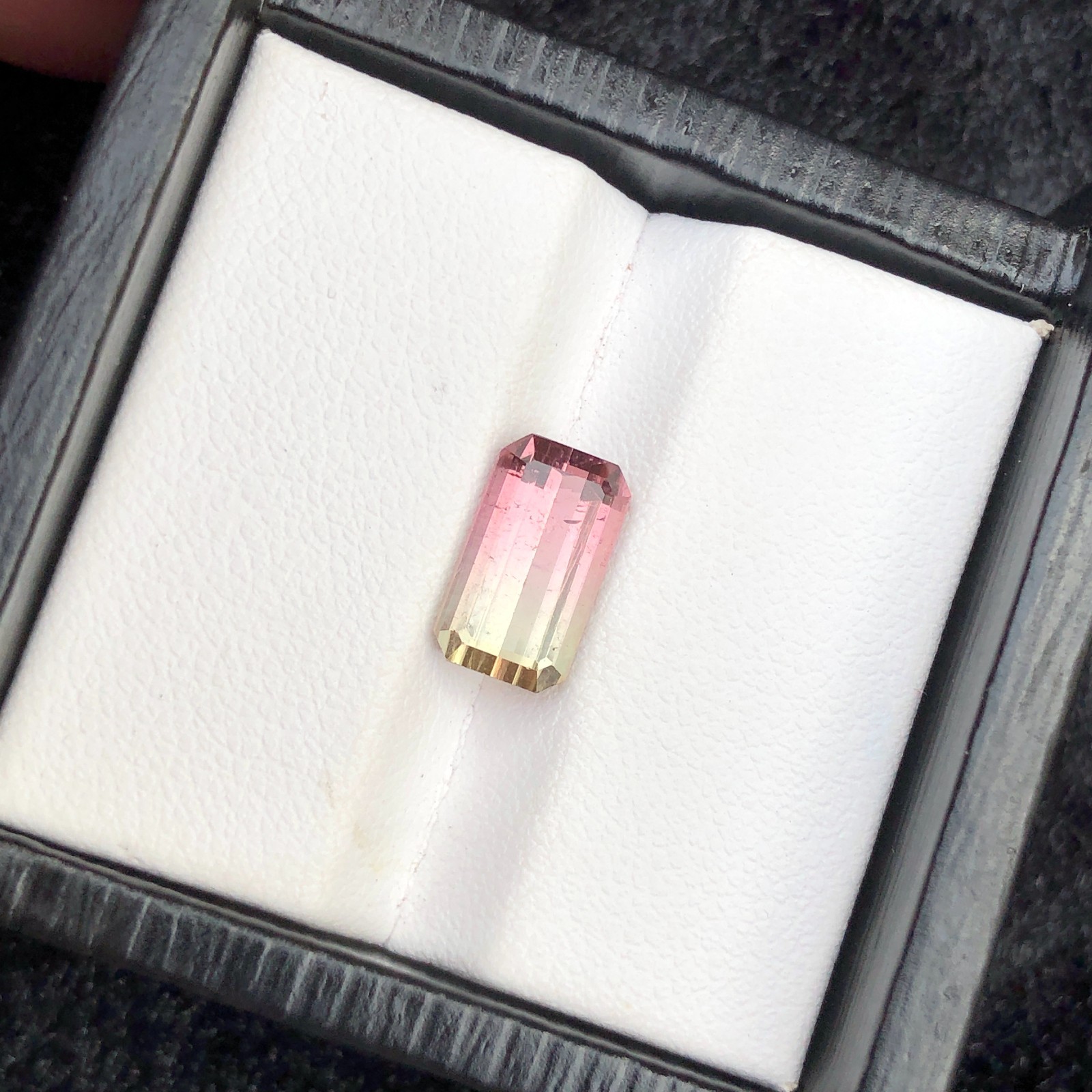2.80 Ct Natural Watermelon Tourmaline Emerald Cut Loose Gemstone