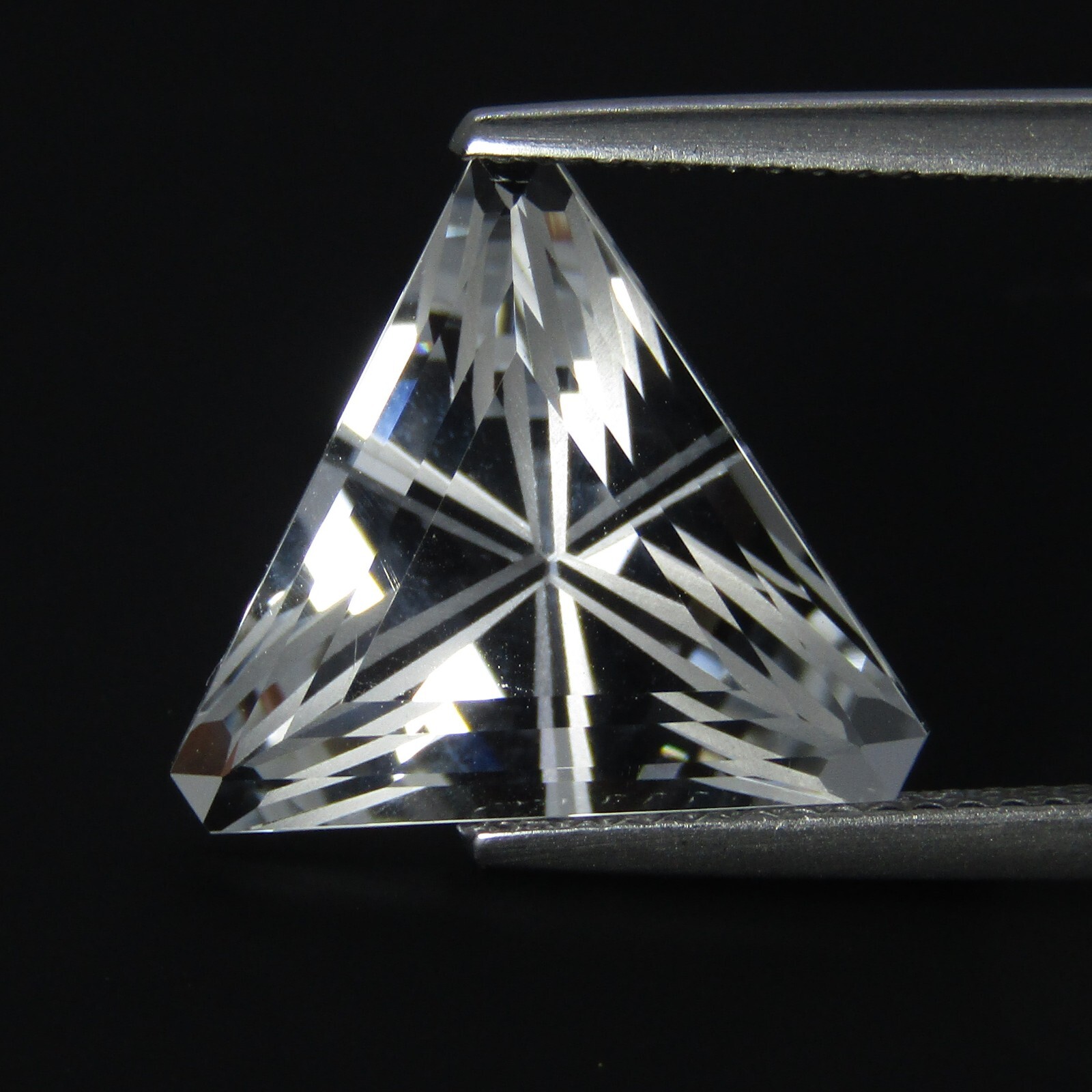 8.45Cts Impressive Natural White Topaz 13.4mm Fancy Trillion Cut Loose Gemstone