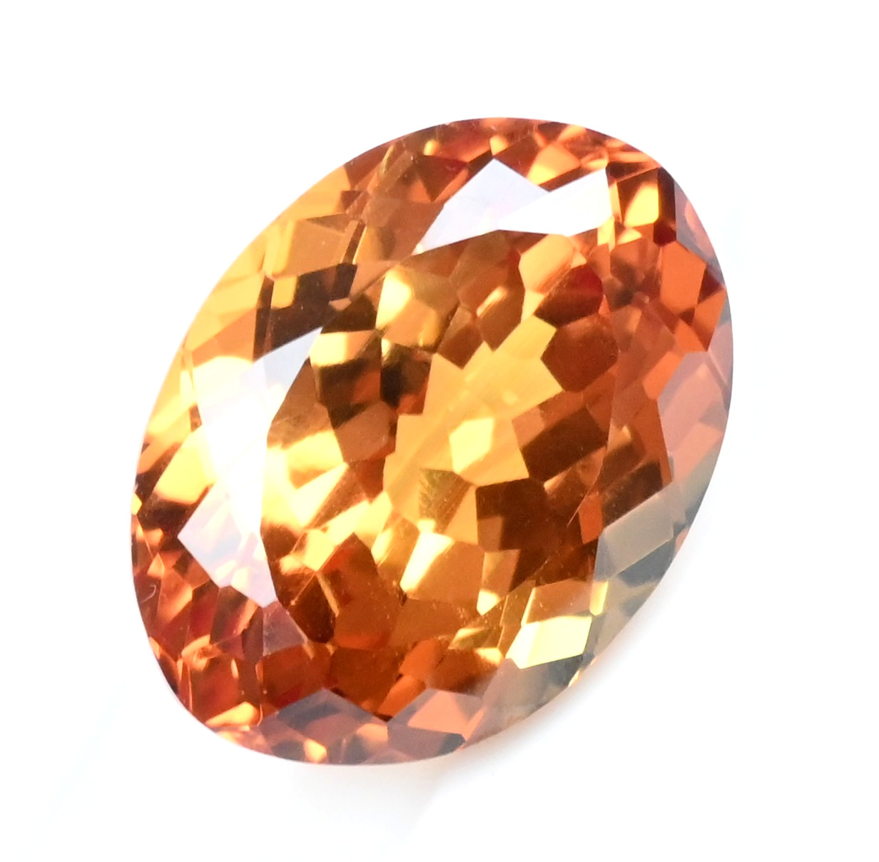 20.00 Ct Natural Imperial Topaz Oval Flawless Untreated Certified Loose Gemstone