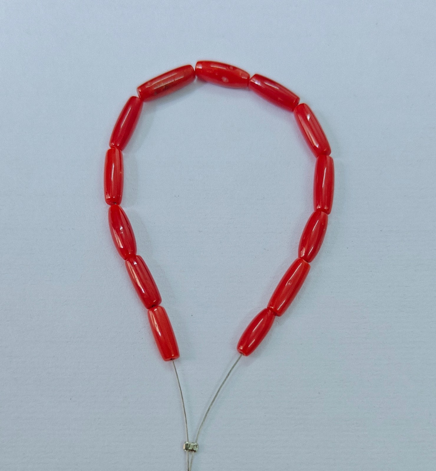 Italian Red Coral Drum Beads Loose Gemstone Organic Beads Jewellery Supply 26 Ct