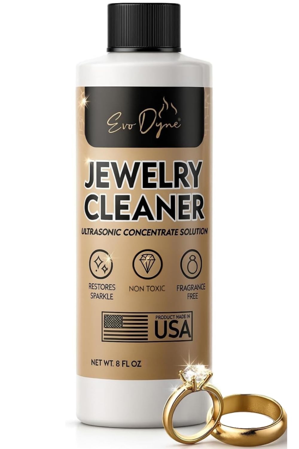 Ultrasonic Jewelry Cleaner Solution 8oz Concentrated Jewelry Cleaner for Diam…