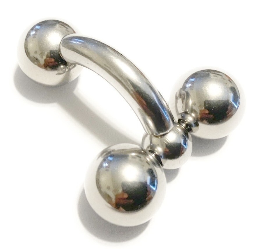 316L Surgical Steel 8 to 4g 5/8″ Length, 1/2″ Massager BALLS PA Barbells.