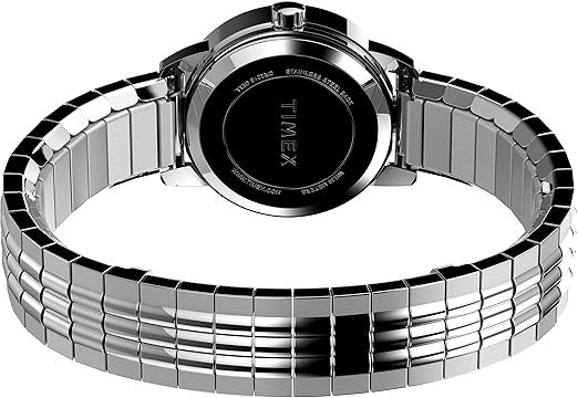 Timex Women’s Easy Reader 25mm Perfect Fit Watch – Silver-Tone Case Black Dial
