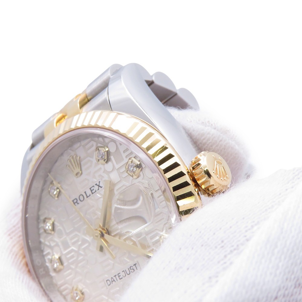 ROLEX Datejust 36mm Steel 18K Yellow Gold Silver Dial 126233G