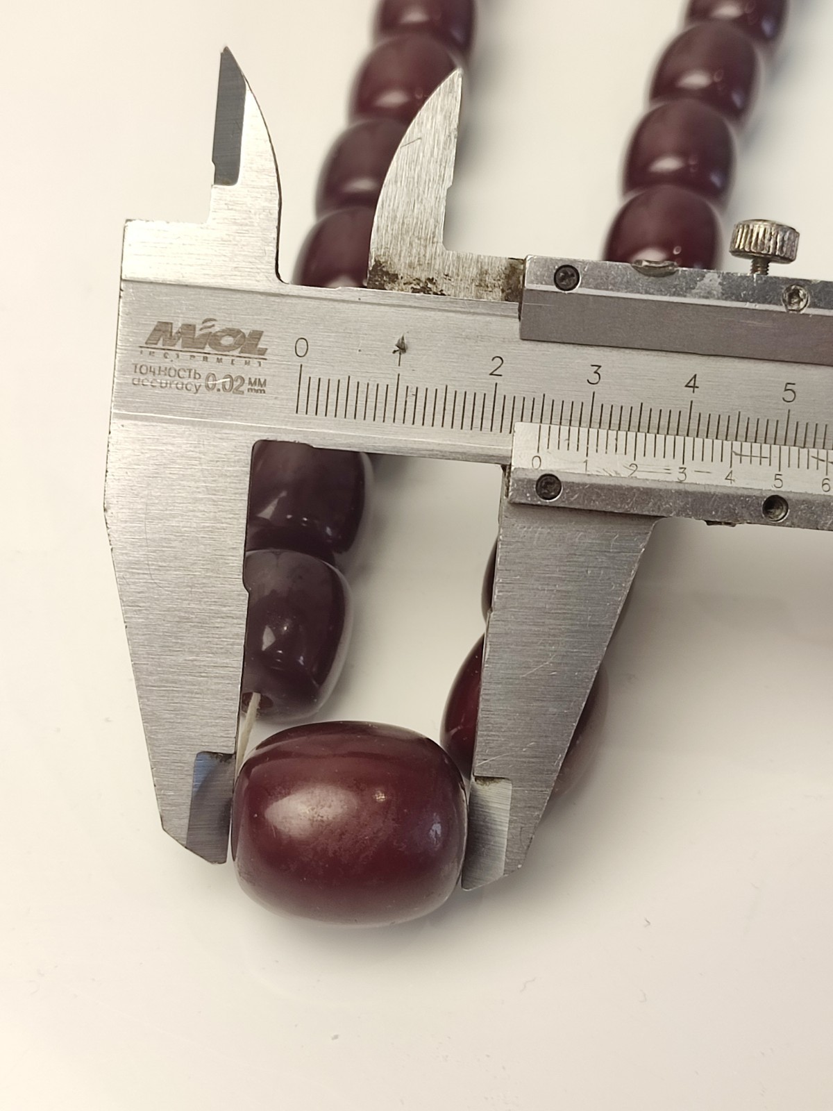 Antique Cherry Faturan Bakelite Necklace Large Beads 180g/70cm RARE Vintage