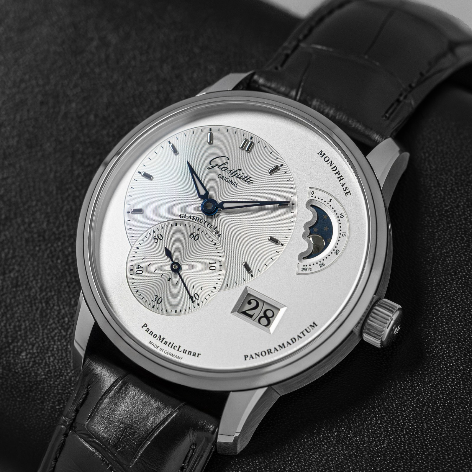 Glashutte Original PanoMaticLunar Silver Dial Men’s Watch 1-90-02-42-32-61