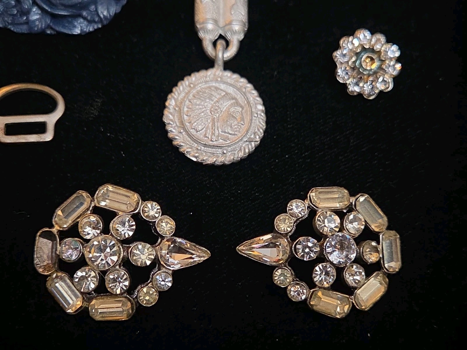 Antique Vintage Jewelry Findings Mixed Lot For Repair Restoration Junk GF