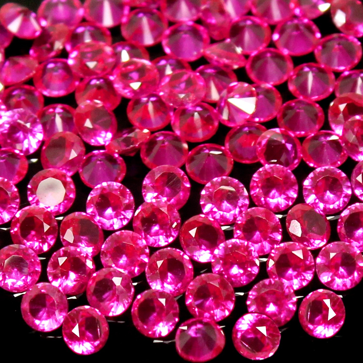 Natural Burma Pigeon Blood Red Ruby 2.50 MM Round Certified Gemstone 50 Pcs Lot