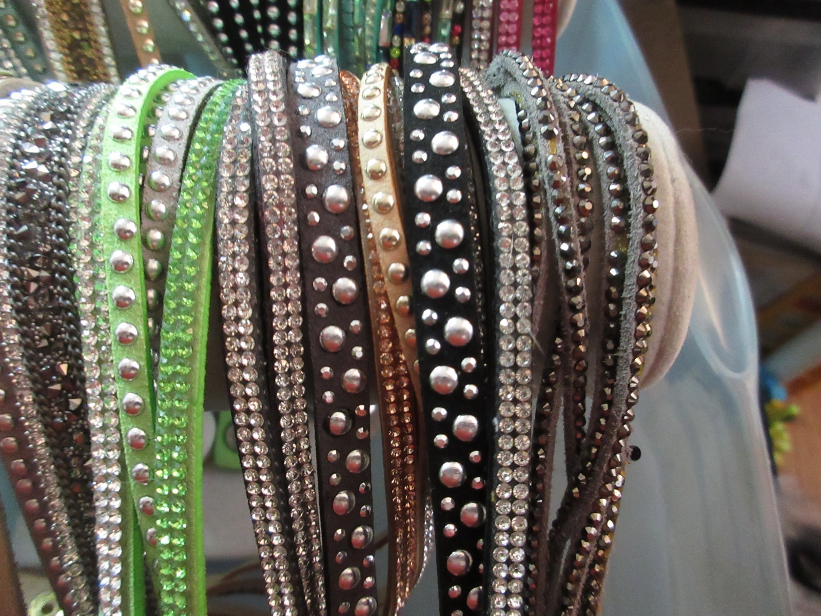 Lot 24 Assorted Double Wrap Bracelets Styles Colors Crystals Vary 7.5″ Adjust B