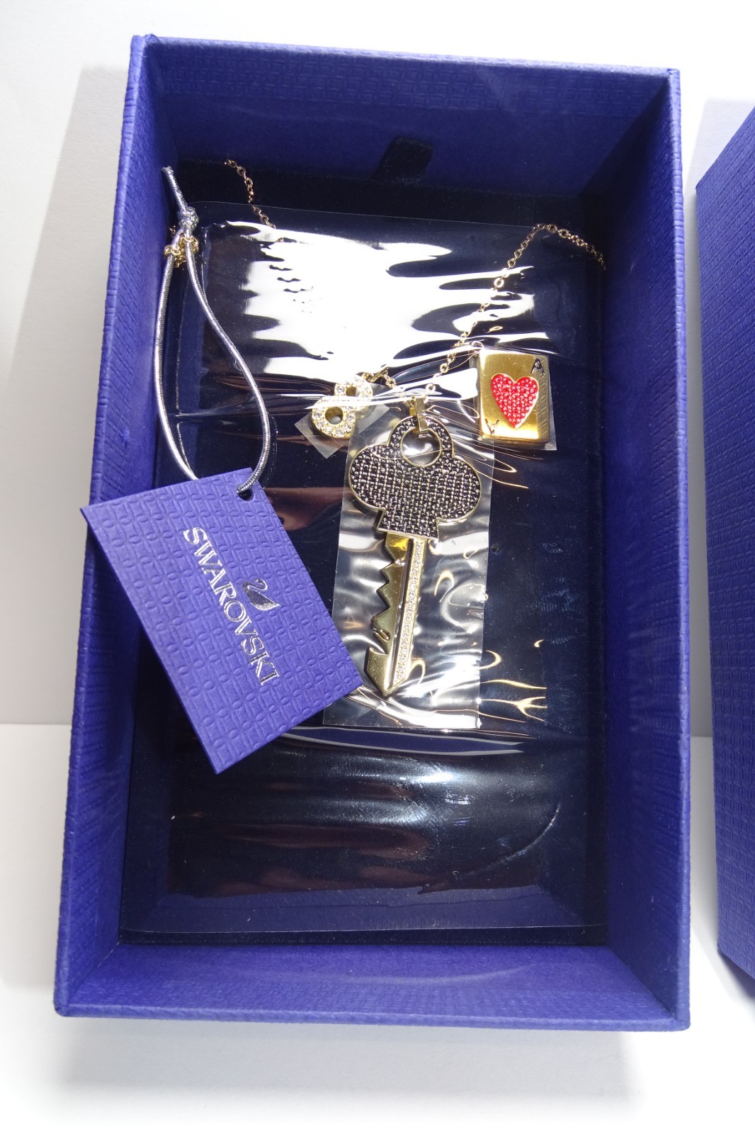 Swarovski Women’s Pendant Necklace Optimal 23K Yellow Gold Crystal Key 5455025