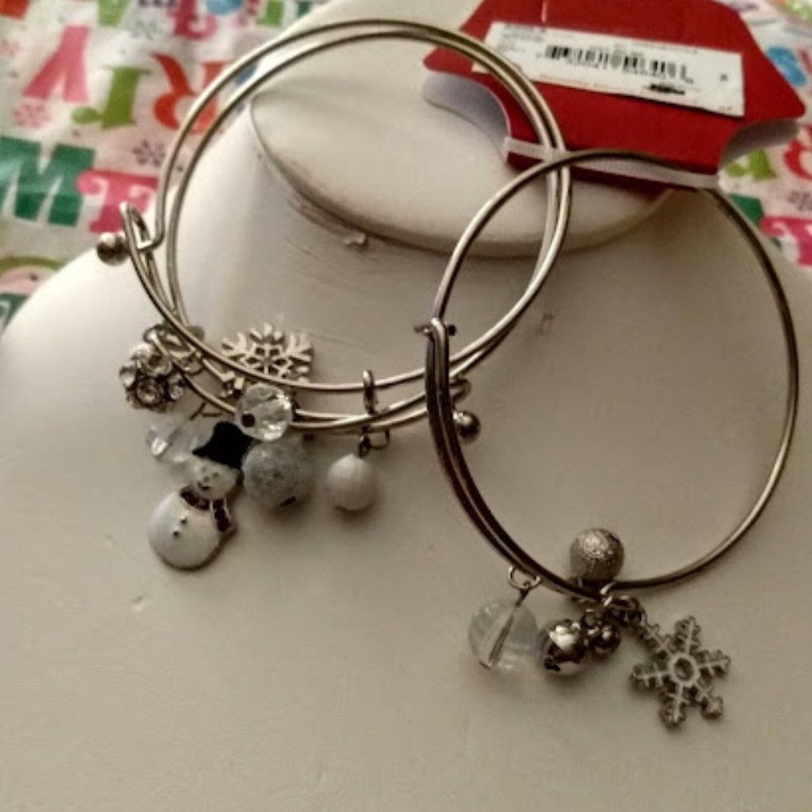 3pc SET KOHL’S Holiday Winter Jingle Bell/Snowflake/Snowman Charm Bracelets**NEW