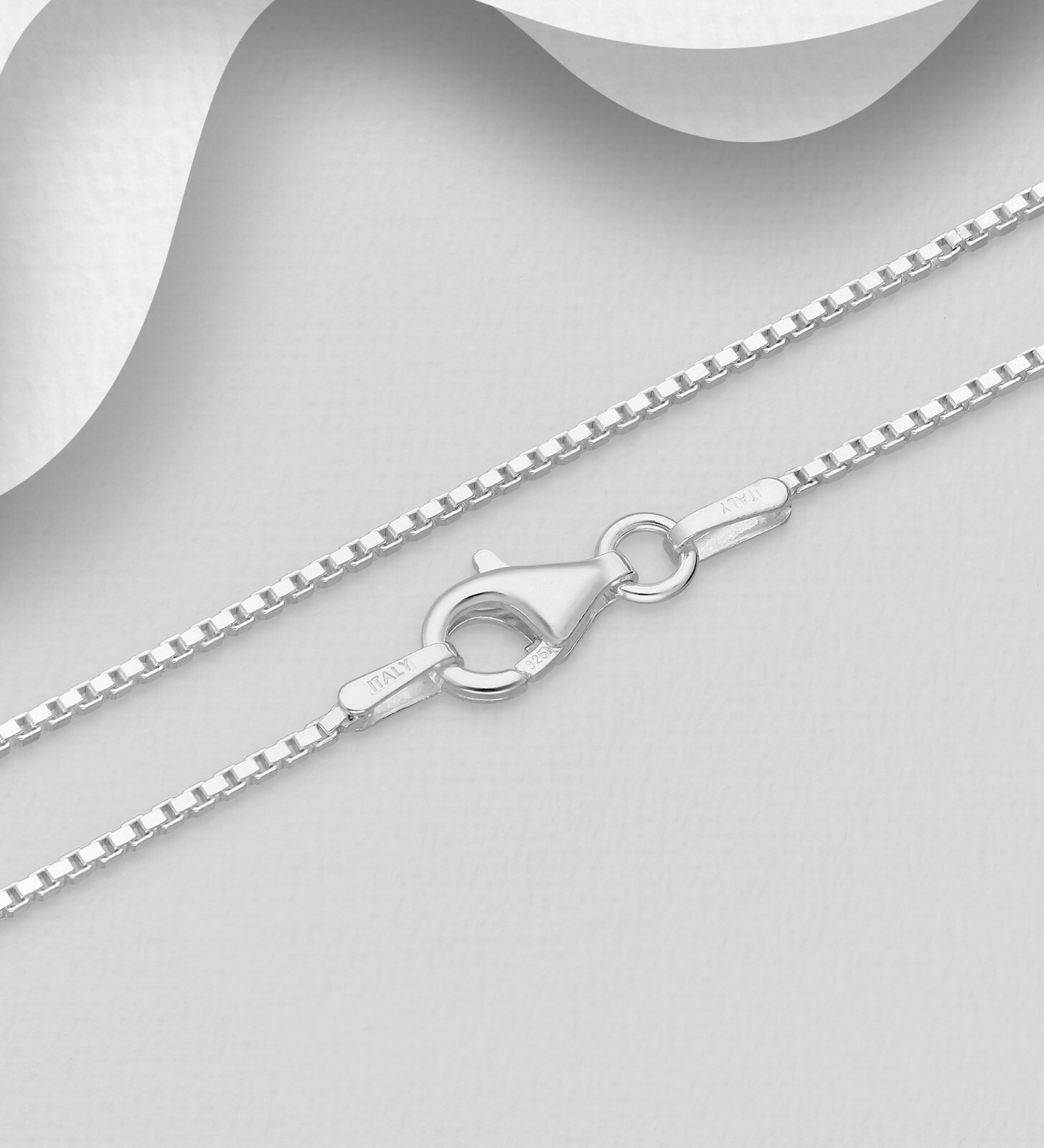 Italian Venetian Chain Solid 925 Sterling Silver + Fine Silver Plating