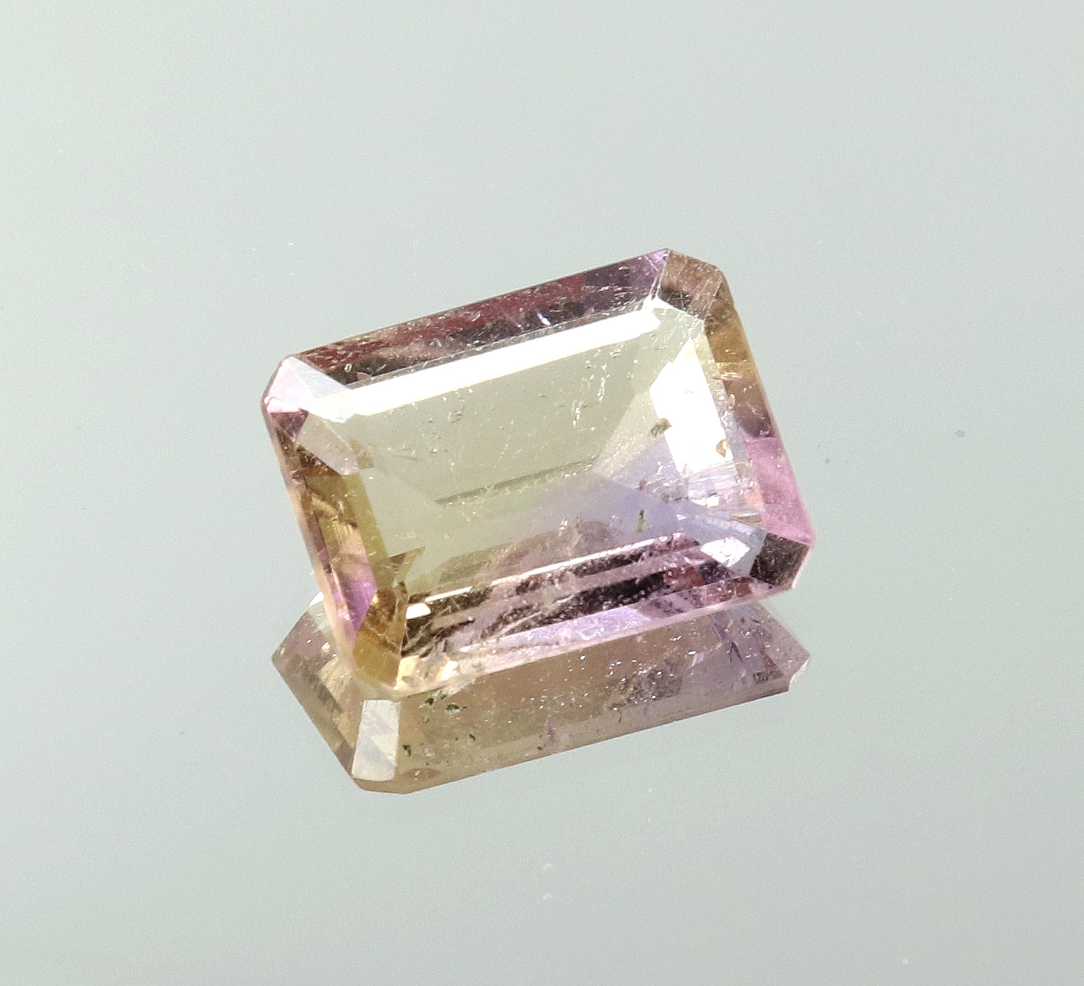 Natural Bolivia Ametrine Bi-Color 4.10 Ct Untreated Certified Loose Gemstone