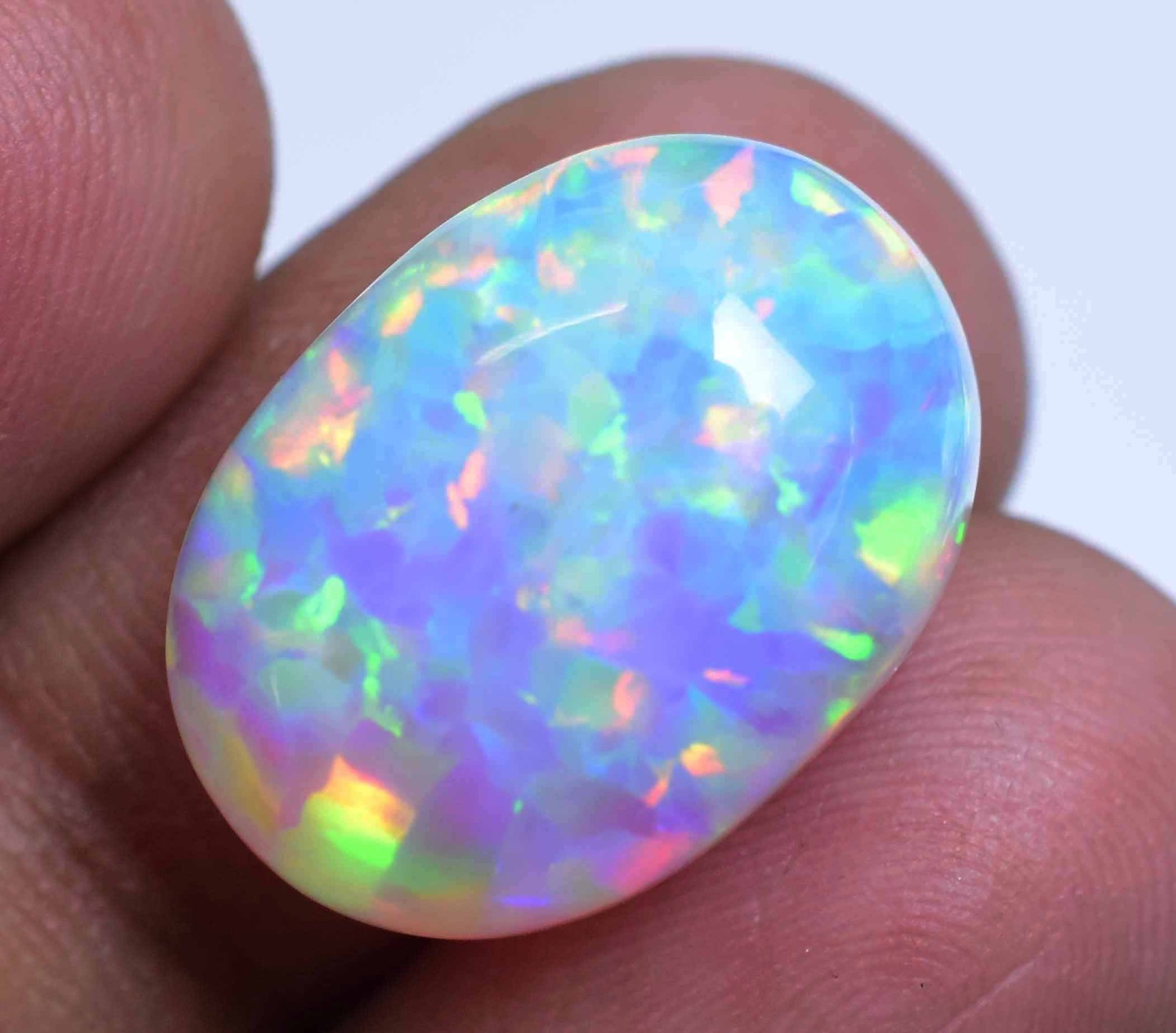 14.05 Ct Natural Ethiopian Fire Opal Certified Play of Color Untreated Gemstone