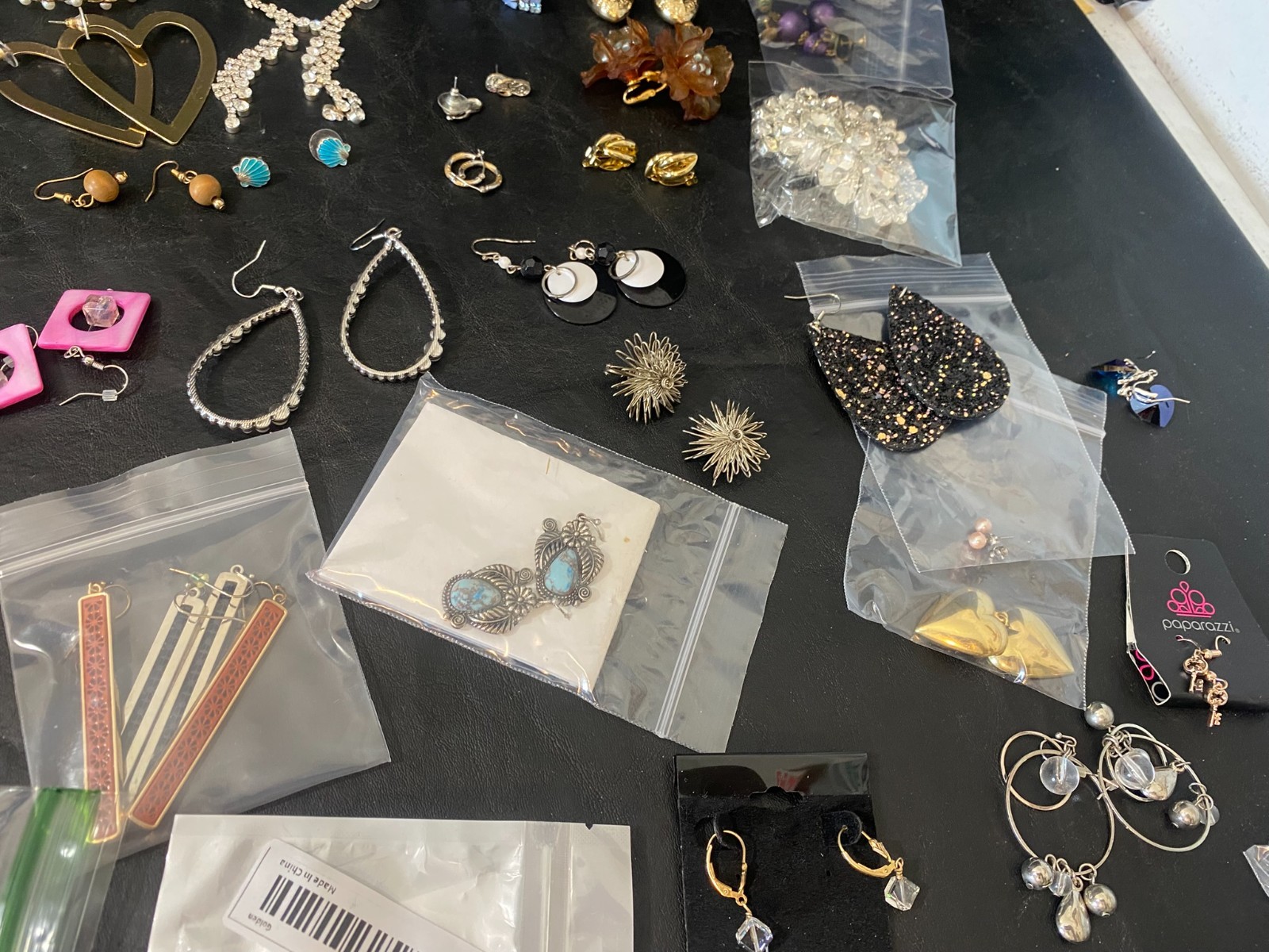 huge lot 103+ pairs earrings earring collection dangle stud hoop clip estate +
