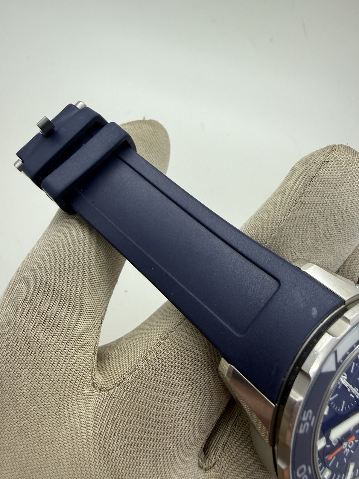 IWC Aquatimer Chronograph Blue Dial Steel 45mm Rubber Automatic Watch IW376711