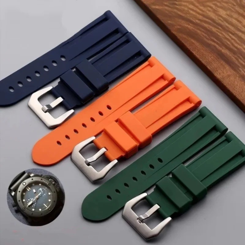 Silicone Rubber Watch Band Sport Replacement Strap 20mm 22mm 24mm 26mm