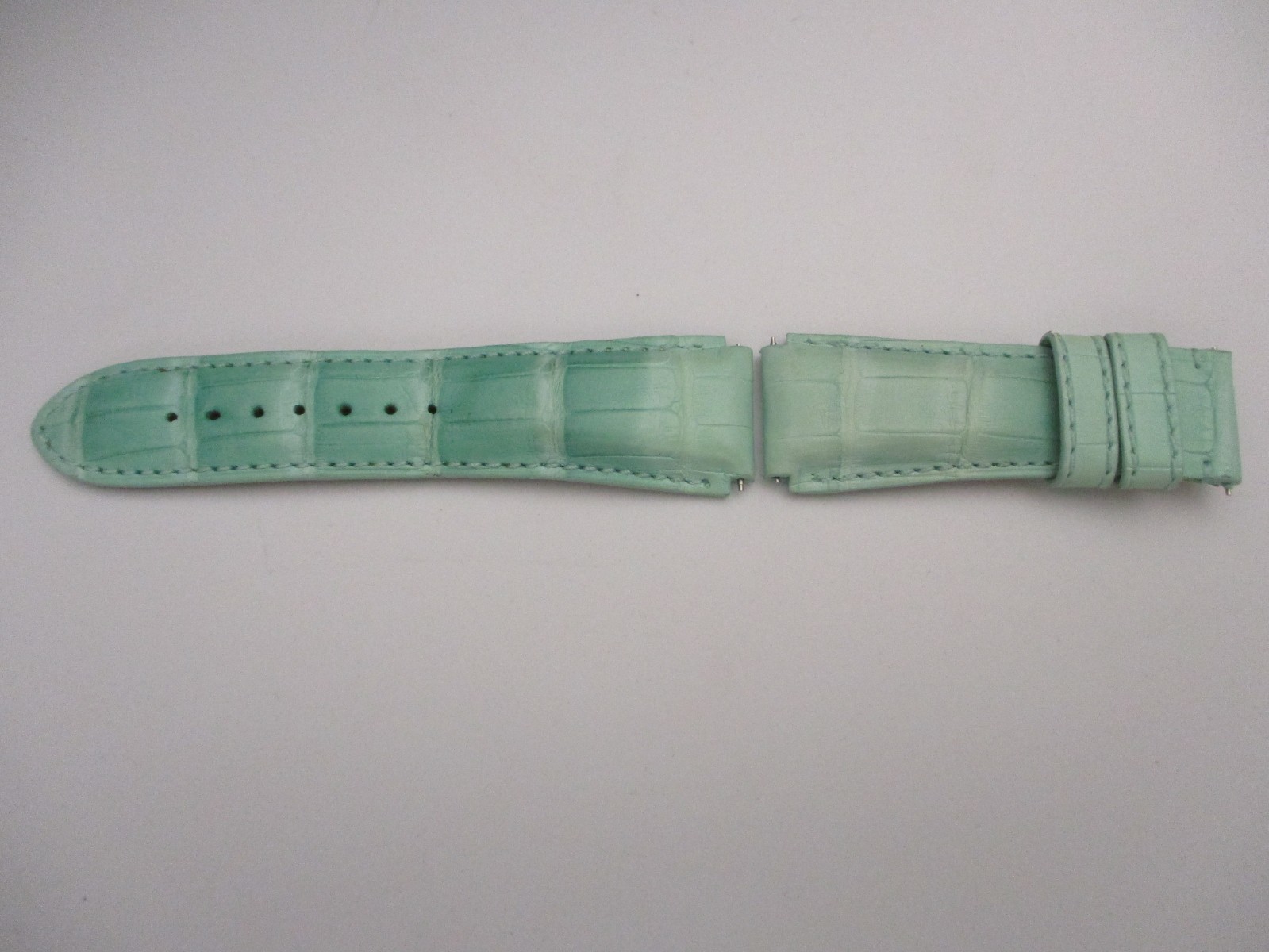 KRIEGER 20mm Lug-End Green Alligator Leather Watch Straps 1068S 110+70mm w/3Pins