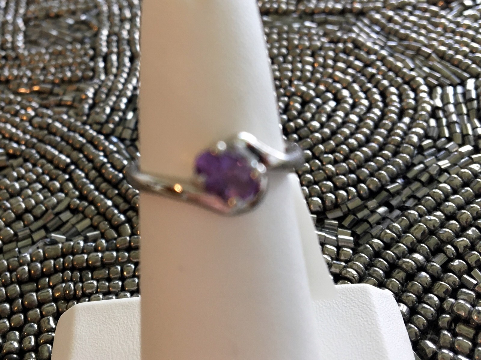 Park Lane SPECIAL HOSTESS RING – Genuine Amethyst + Sterling Silver – SZ 7 Nice