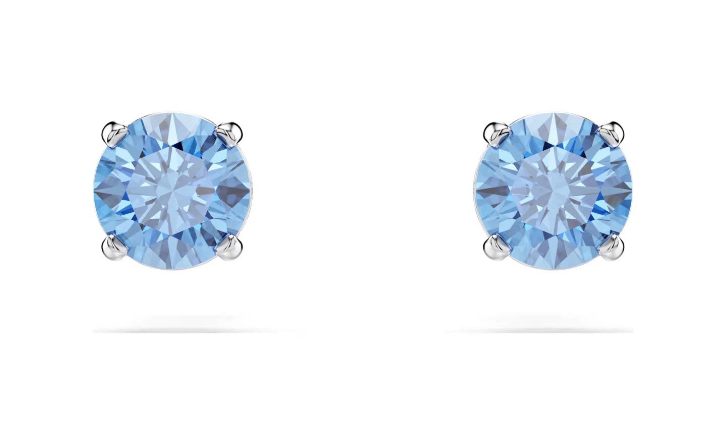 Swarovski Stilla Attract Stud Earrings, Round Cut, White, Rhodium Plated 5734250