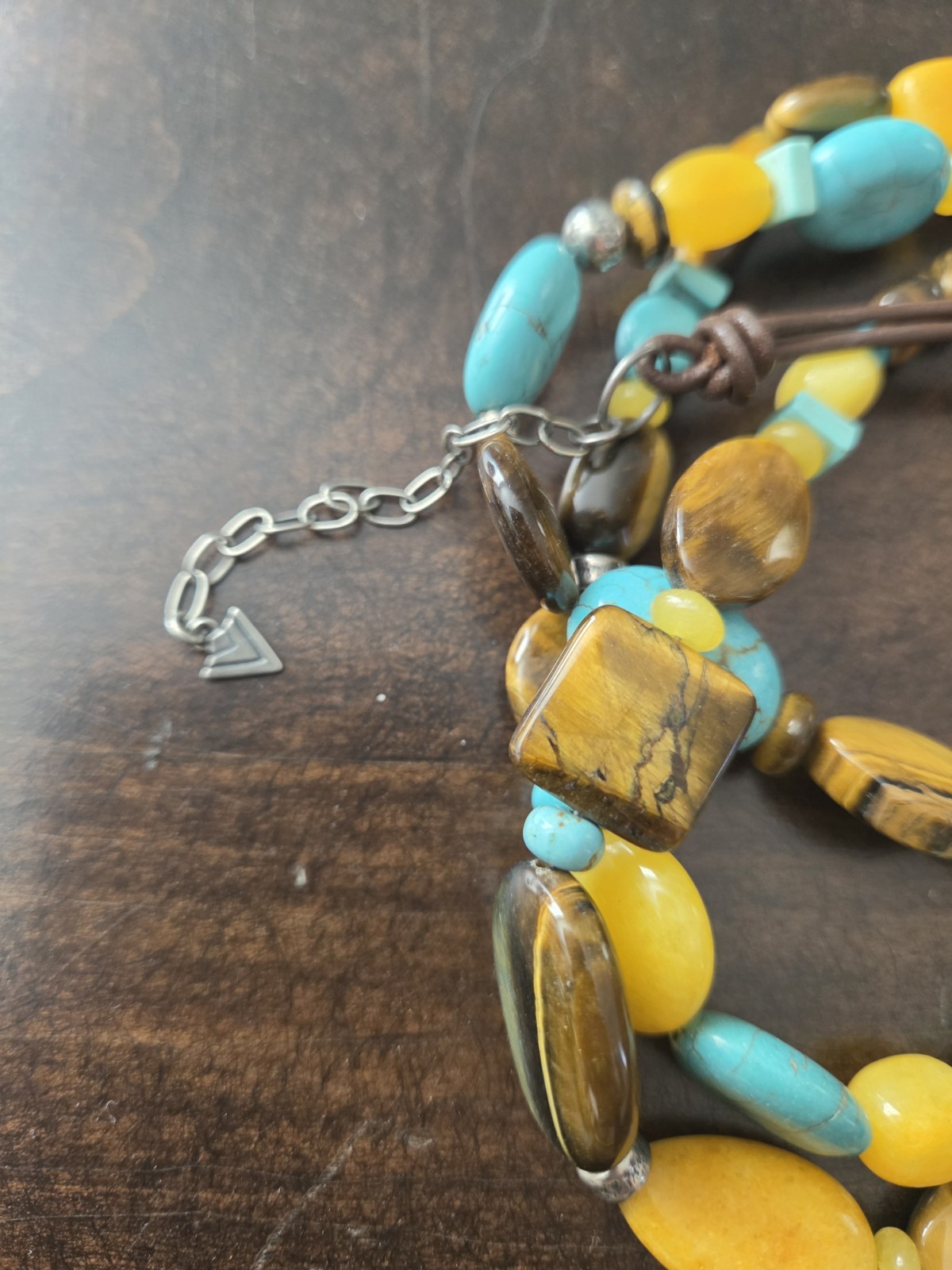 Lot Of Turquoise Jewelry Beaded Thai Bib Collar Necklace W Howlite, Navajo & See