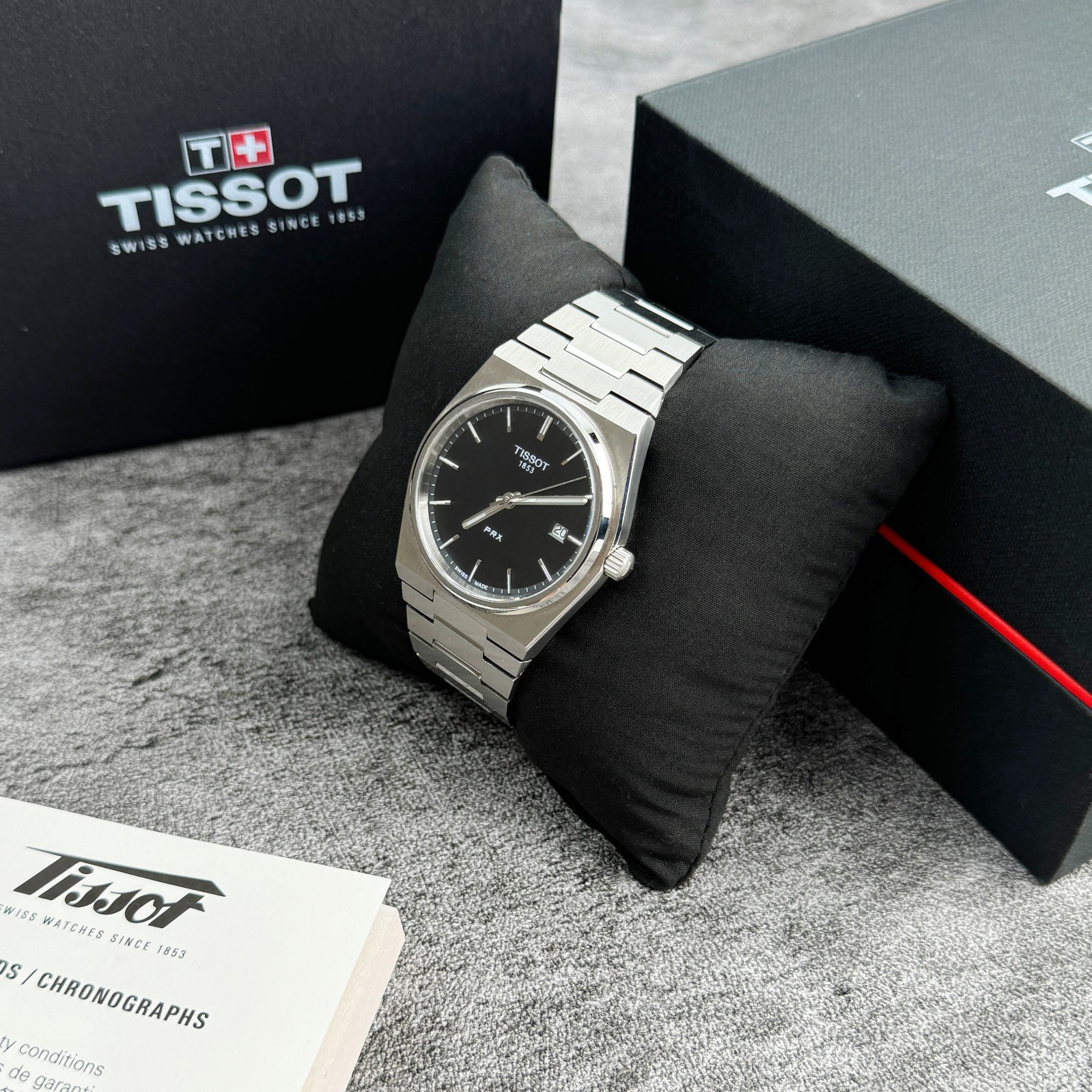 TISSOT PRX T Classic -STAINLESS STEEL Black DIAL Men’s WATCH T137.410.11.051.00