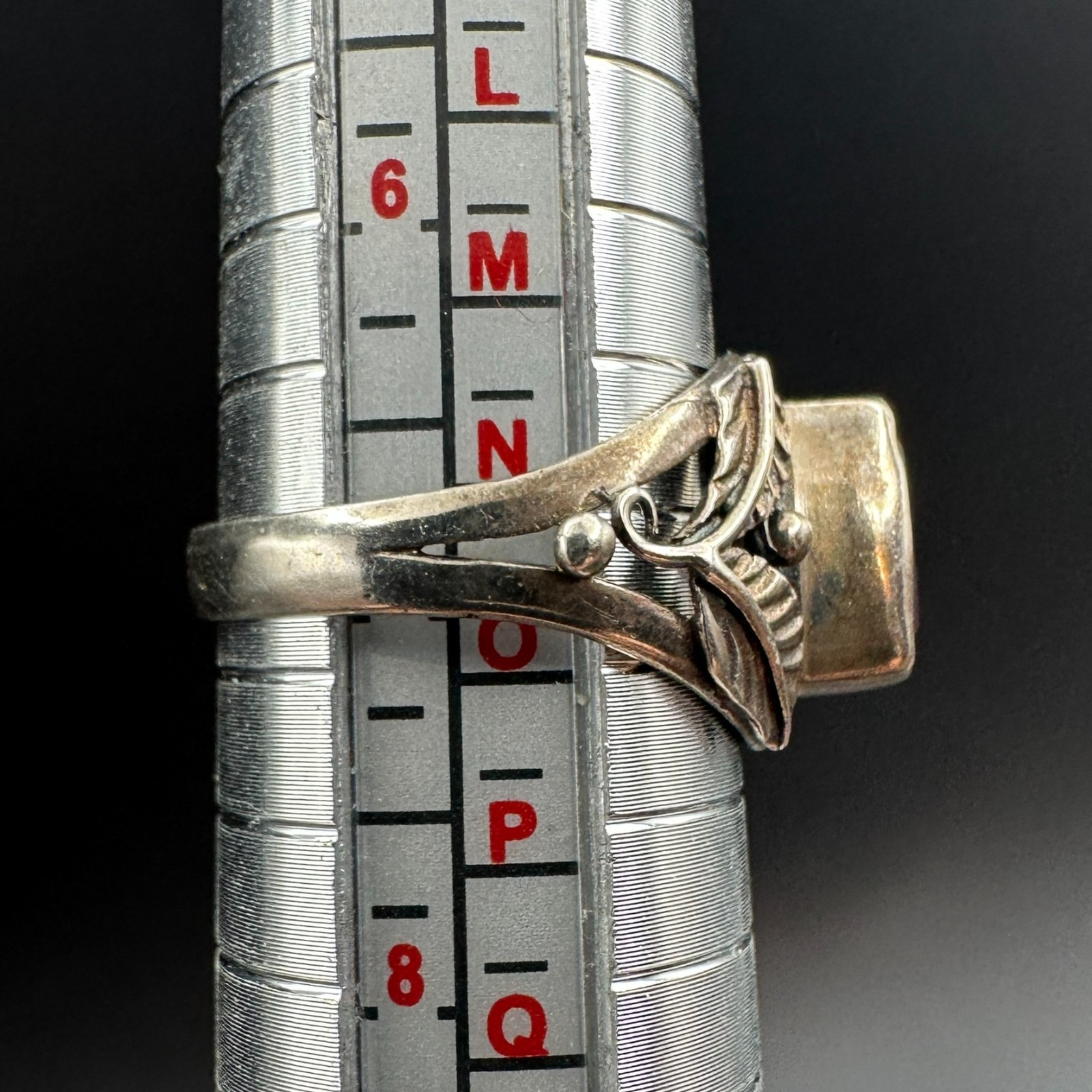 VTG 925 Sterling Silver Ring Flame Fusion Pink Ruby SZ 8 Floral GLOWS
