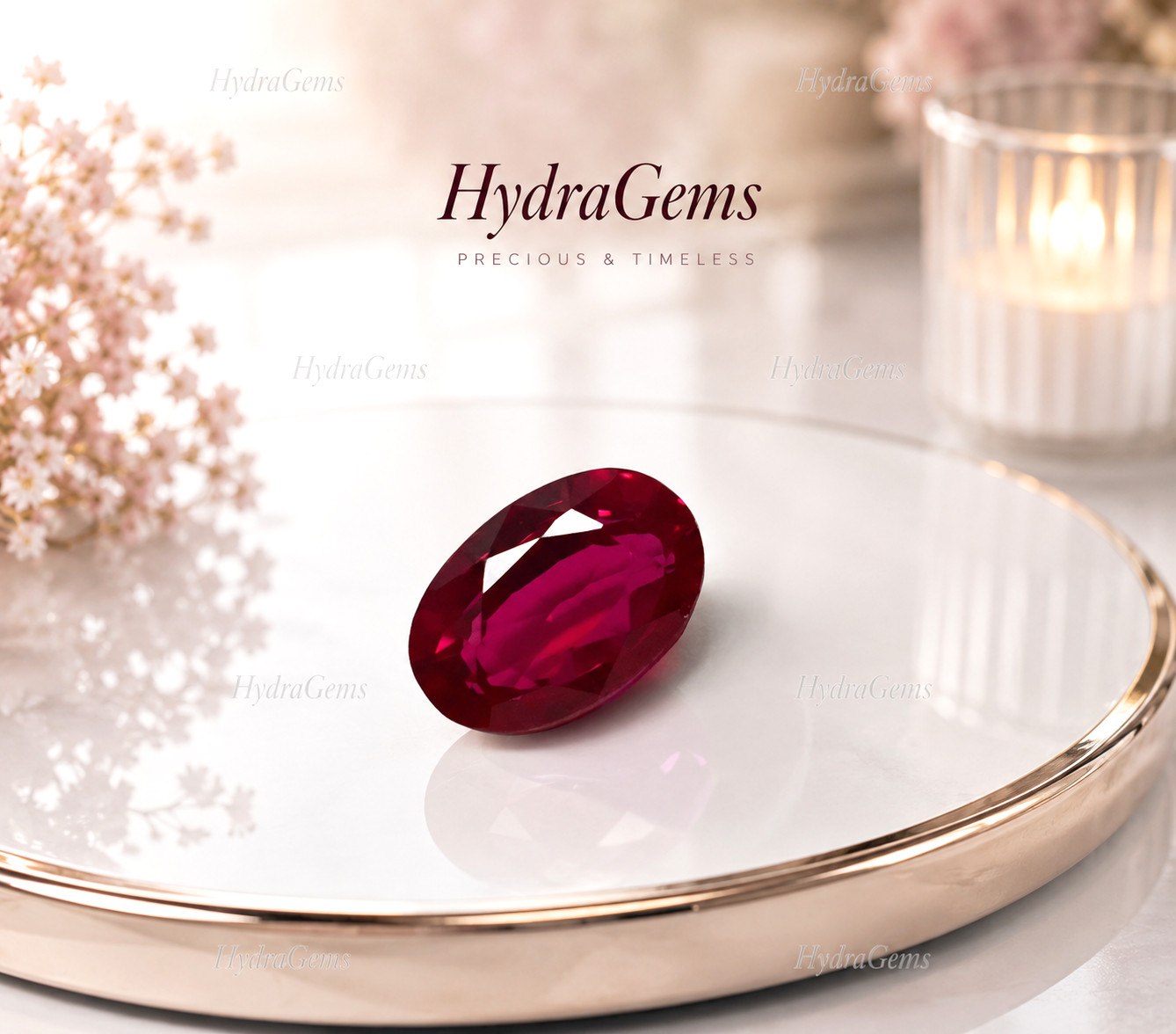 Natural Burmese Pigeon Blood Red Ruby 9.50Ct Approx. Oval Cut Certified Gemstone