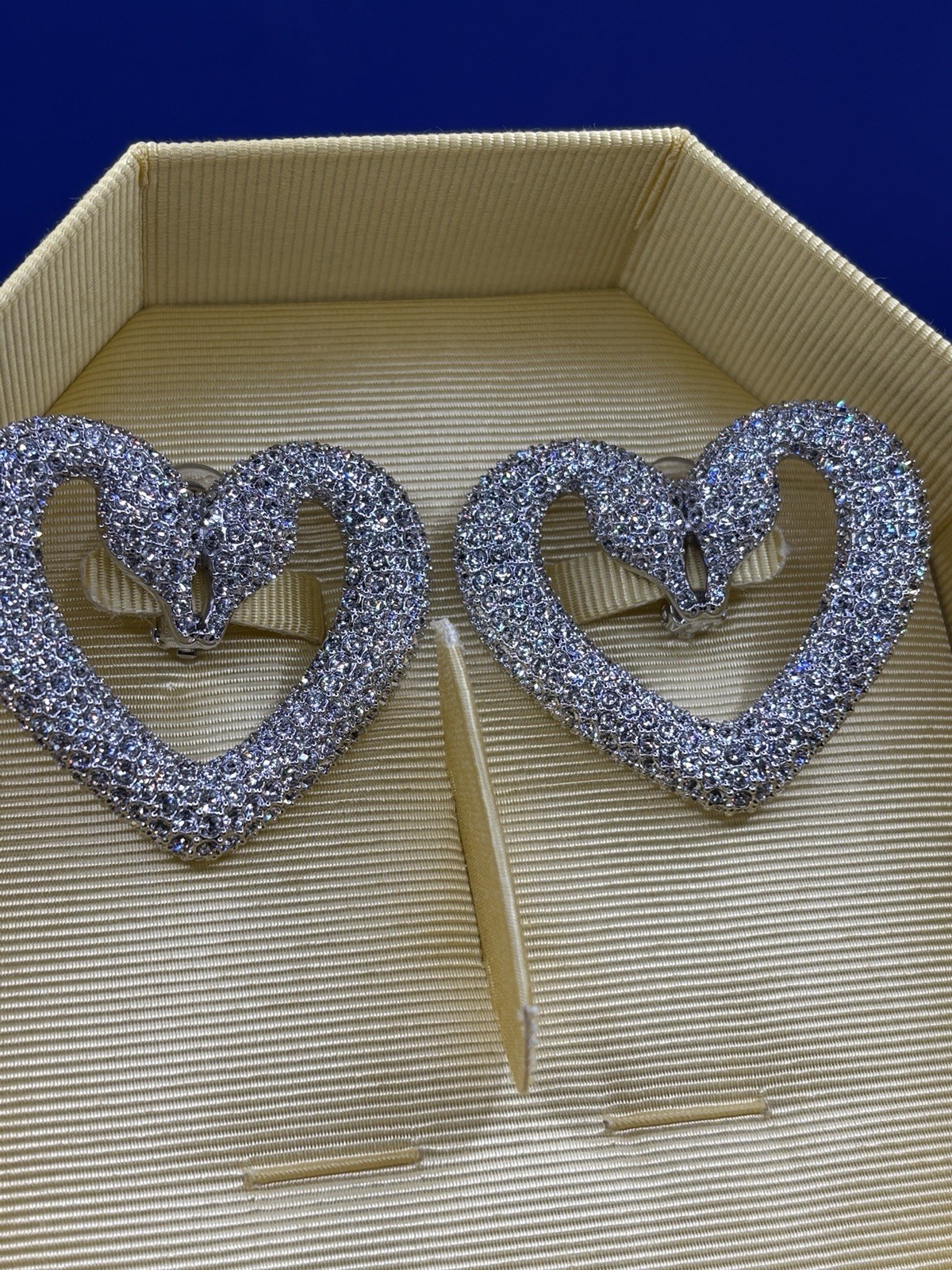 Swarovski Una/Sublima Clip Heart Earrings