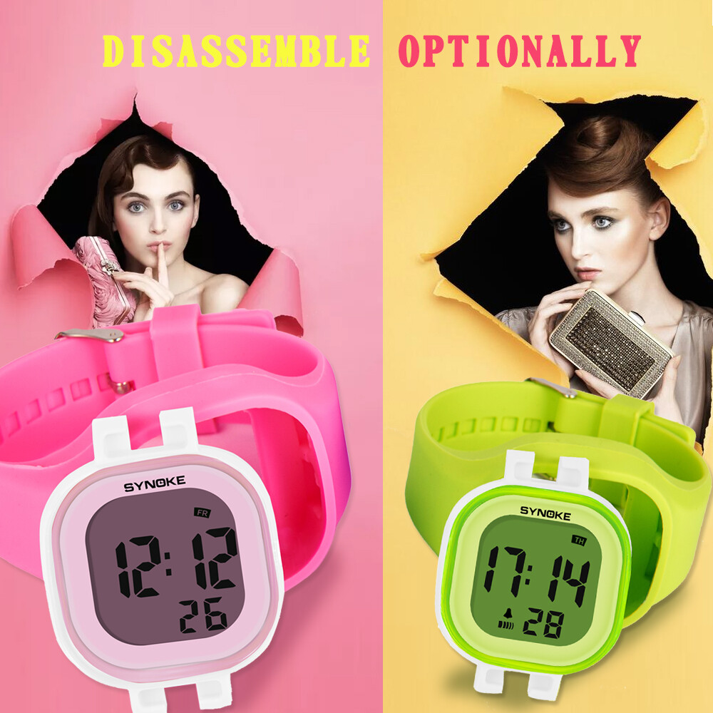 Male and Female Digital Sports Watches LED Electron Luminous Silicone Watches US