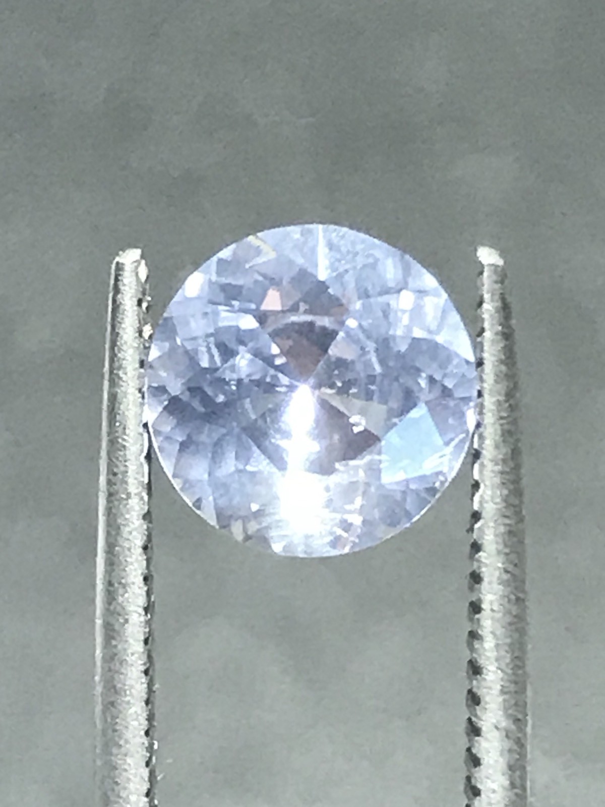 White Sapphire Natural 1.26 Carat 6.9mm Round Genuine Loose Gemstone Ceylon Gem