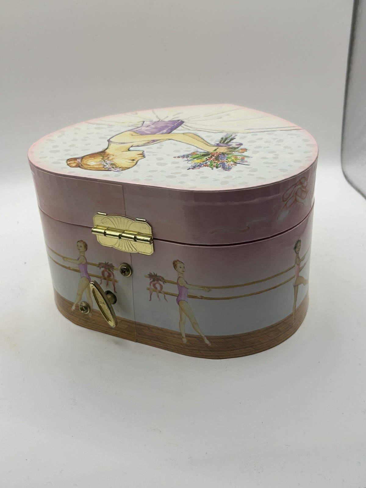 Ballerina Heart Musical Jewelry Box Enchantmints Ballet Spinning Dancer Mirror