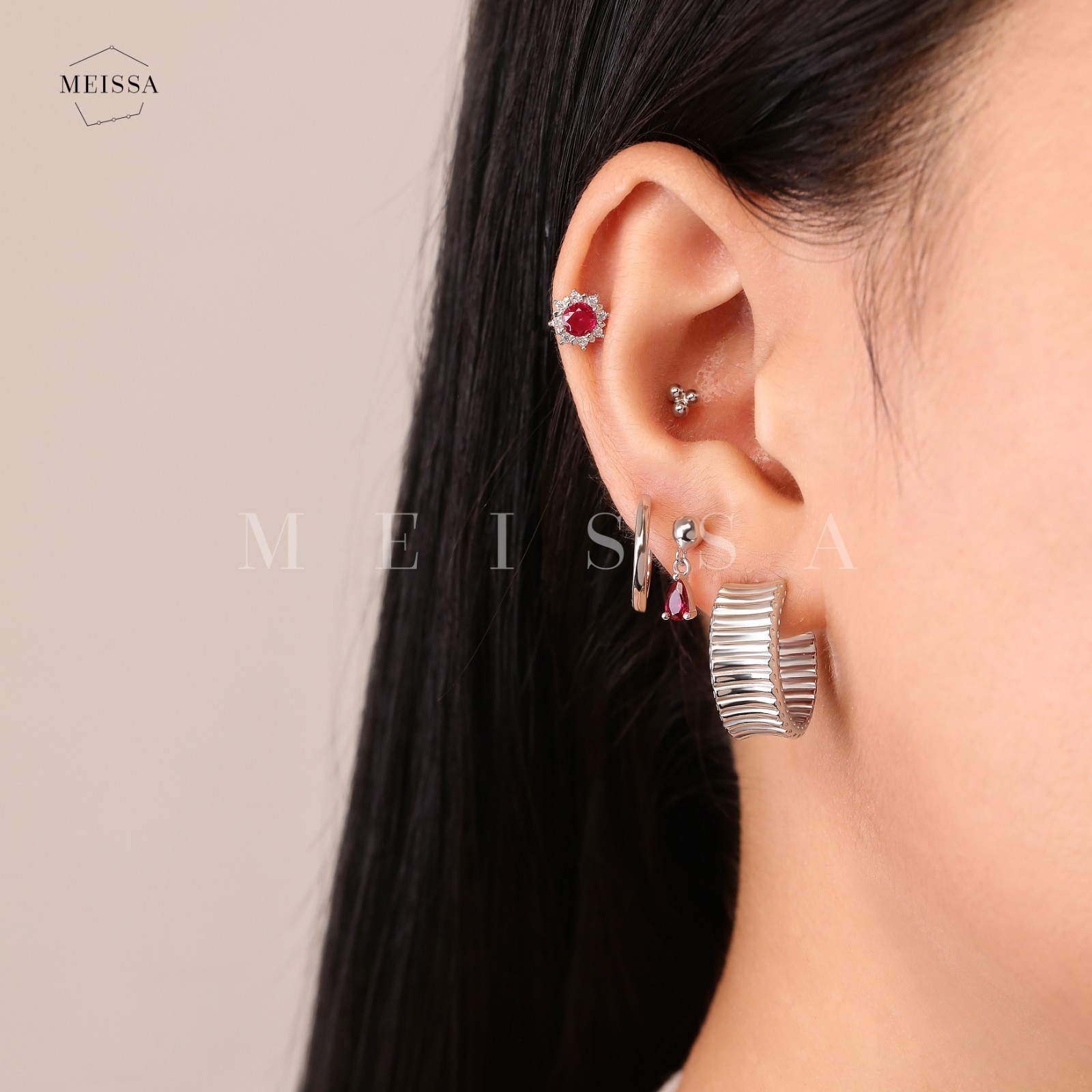 Meissa Birthstone Earrings for Women Girls Baby Screw Back Diamond Earrings Gift